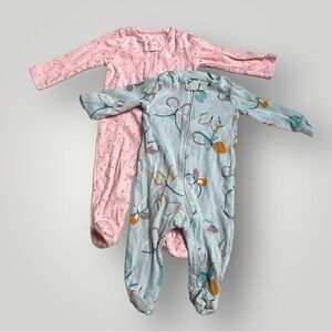🟢5/$25  Lot/2 Carter’s Pajamas zippers footie jammies